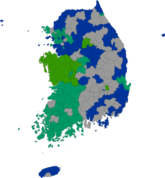 파일:Republic of Korea local election 1995 results map.png