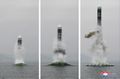 2019102북한이 10월2일 신형 잠수함발사탄도탄 ‘북극성-3형’을 성공적으로 시험발사했다고 조선중앙통신이 다음날 발사 장면을 공개했다.jpg